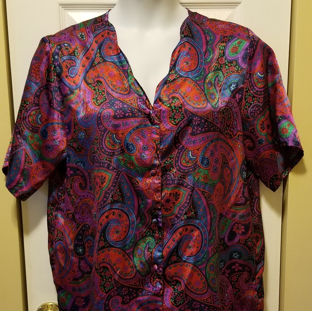 Satin paisley pj